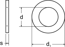 PODKŁADKA DIN433 15X24X2,5 (opak.500 sztuk)