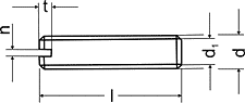 WKRĘT DIN551 8X25 OC. 14H (opak.100 sztuk)