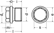 KOREK DIN910 22x1,5 (opak.50 sztuk)