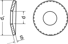 PODKŁADKA DIN2093 22,5x11,2x0,6 (opak.200 sztuk)