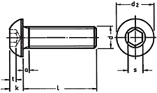WKRĘT ISO7380 4x8 OC.10,9 Torx (opak.500 sztuk)
