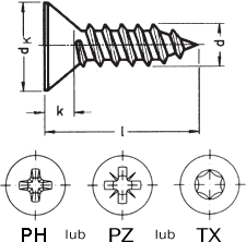BLACHOWKRĘT DIN7982 4,8X16 A4 TORX