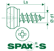 Wkręt do rolet łeb specjalny 5x10 typ RS-1 SPAX