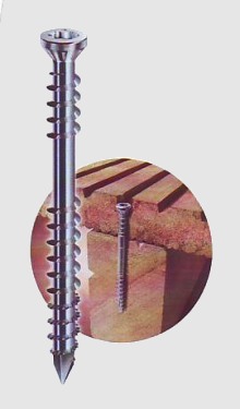 Wkręt do montażu tarasów drewnianych 5x40 A2 typ D SPAX