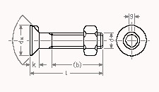 ŚRUBA DIN604 16X140 4,6 z nakrętką (opak.25 sztuk)