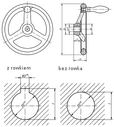 KOŁA RĘCZNE DIN950 160X14X3 żeliwo bez rękojeści bez rowka (opak.10 sztuk)
