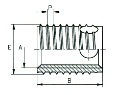 Wkładka Kerb Konus Ensat SB308  M10x18  mosiądź (opak.100 sztuk)